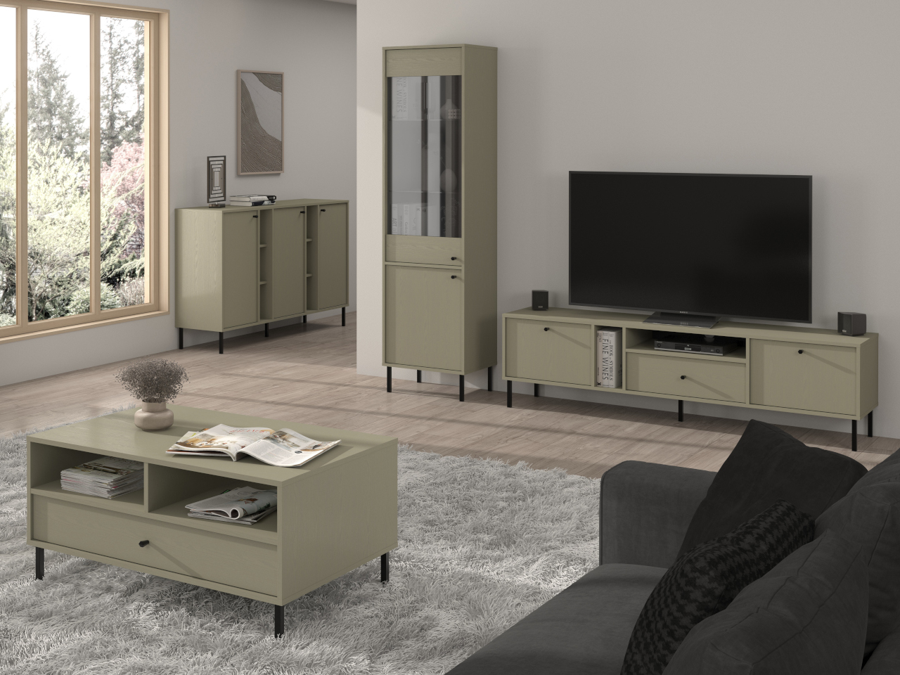 Muebles para el salón KYOTO 1 eucalipto