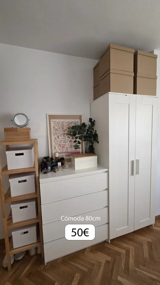 Cómoda IKEA MALM blanca de 4 cajones