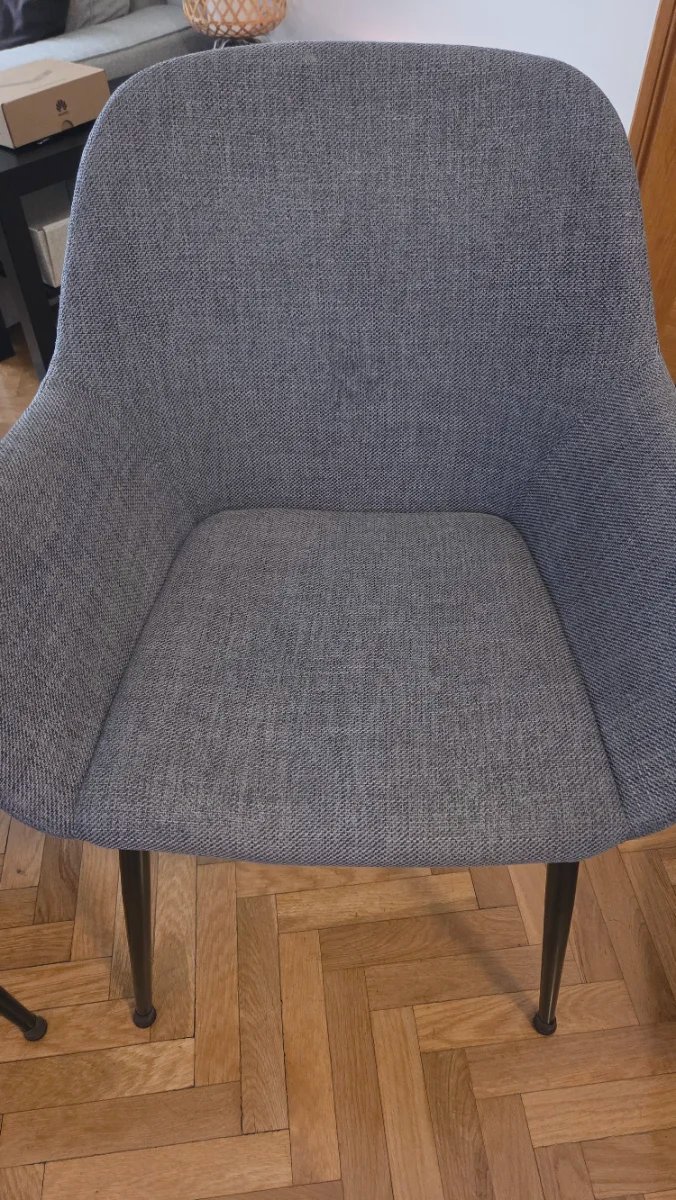 Sillas Kave Home Konna con tapicería de tela, pack de 2 unidades — imagen 4