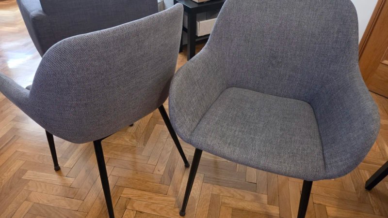 Sillas Kave Home Konna con tapicería de tela, pack de 2 unidades — imagen 5