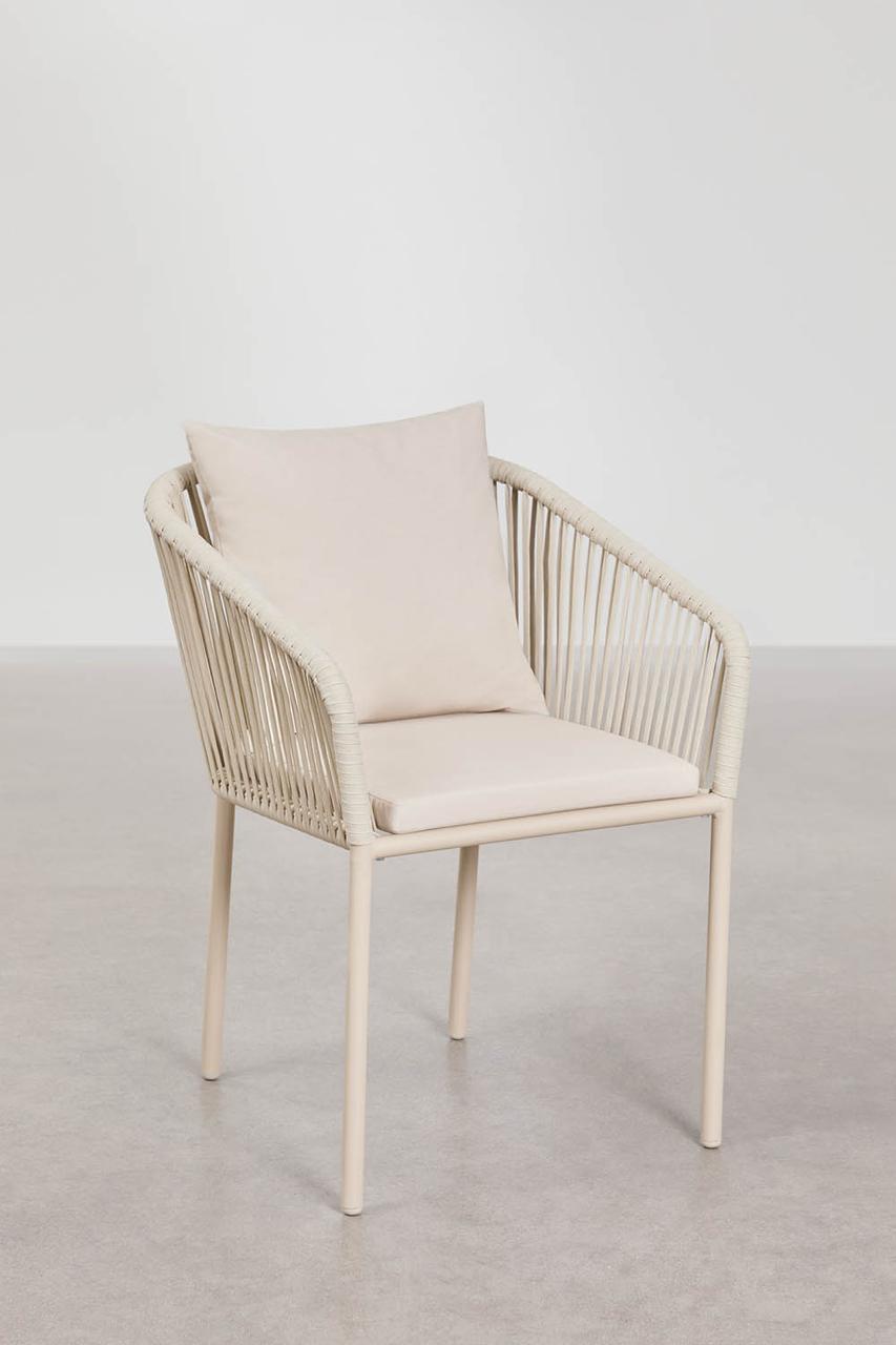 Silla de jardín SKLUM en aluminio y cuerda como nueva. — imagen 3