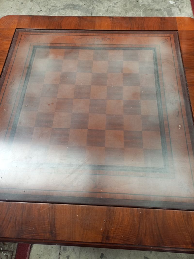 Mesa de juego antigua con tapete incluido — imagen 2