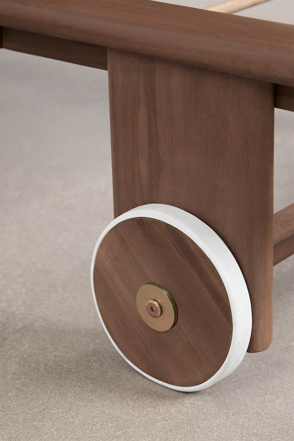 Tumbona reclinable SKLUM en madera de acacia como nueva. — imagen 7