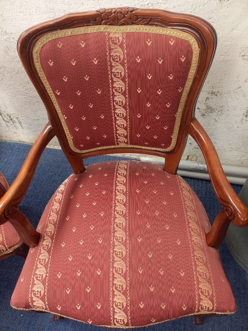 Par de butacas antiguas estilo vintage siglo XX — imagen 3