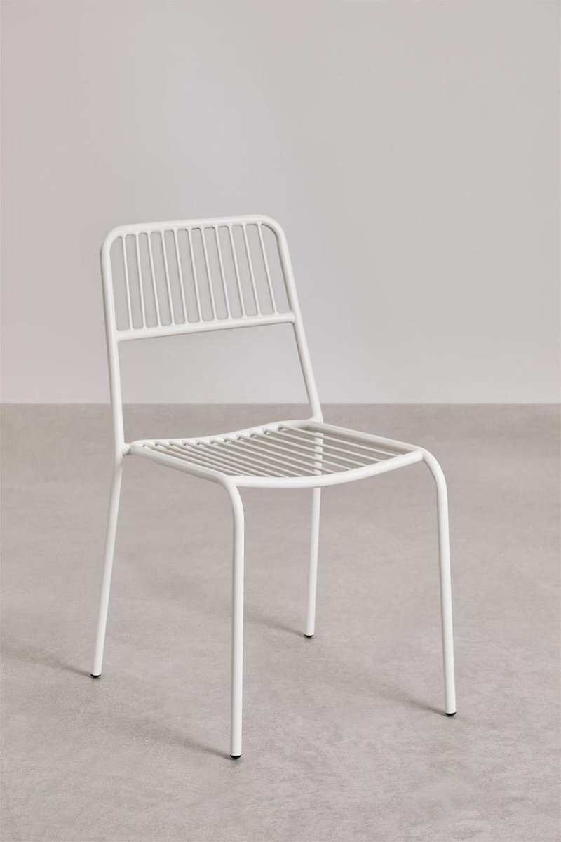 Silla de comedor SKLUM blanca como nueva. — imagen 7