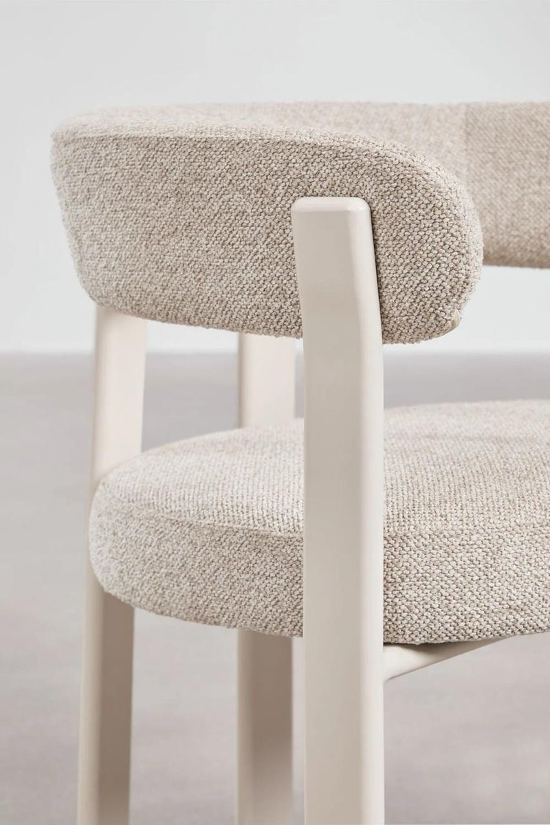Silla de comedor SKLUM tapizada en borrego blanco — imagen 3