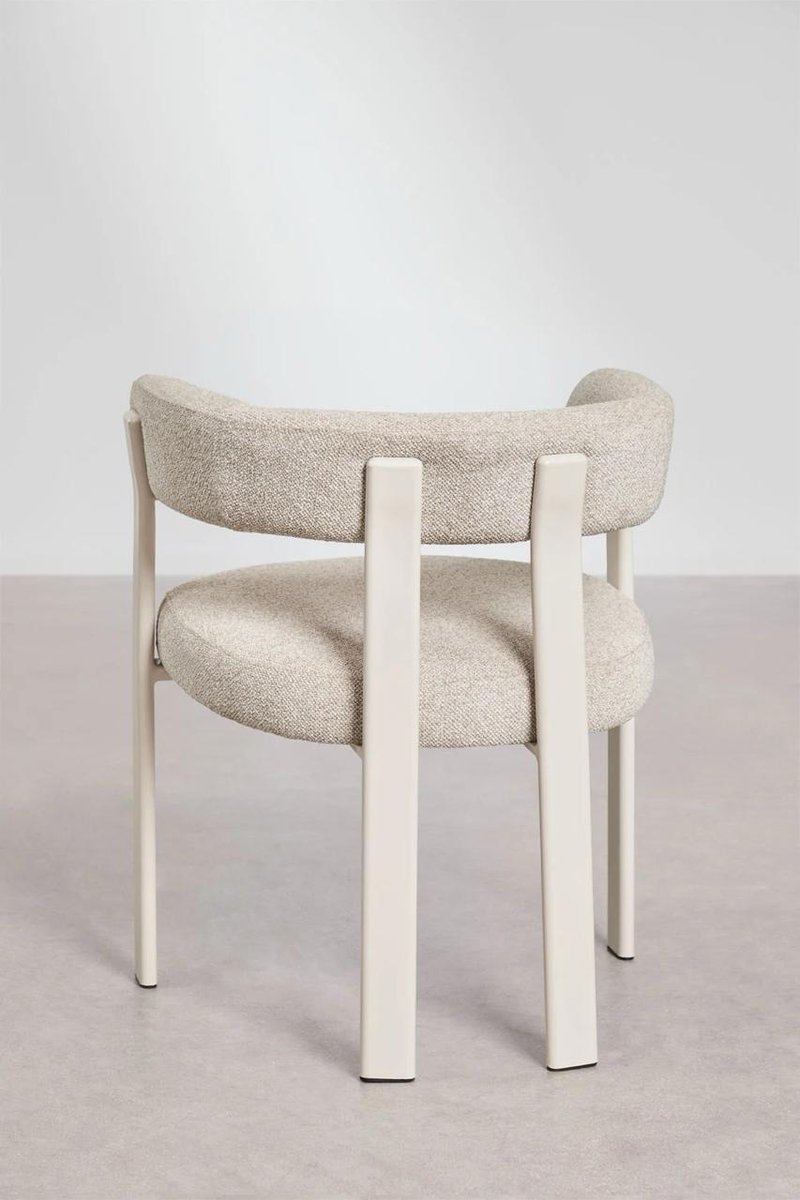 Silla de comedor SKLUM tapizada en borrego blanco — imagen 6