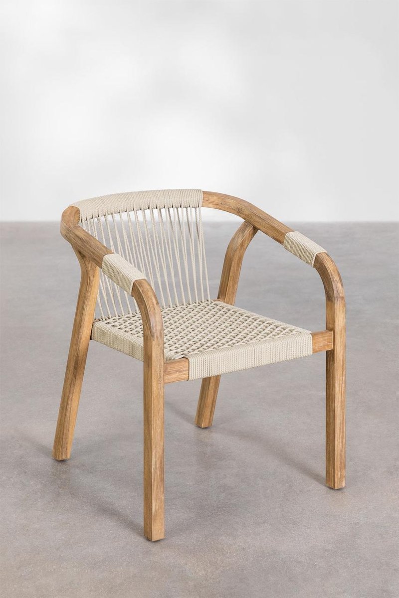 Silla de jardín SKLUM con estructura de madera y tapizado en tela — imagen 2