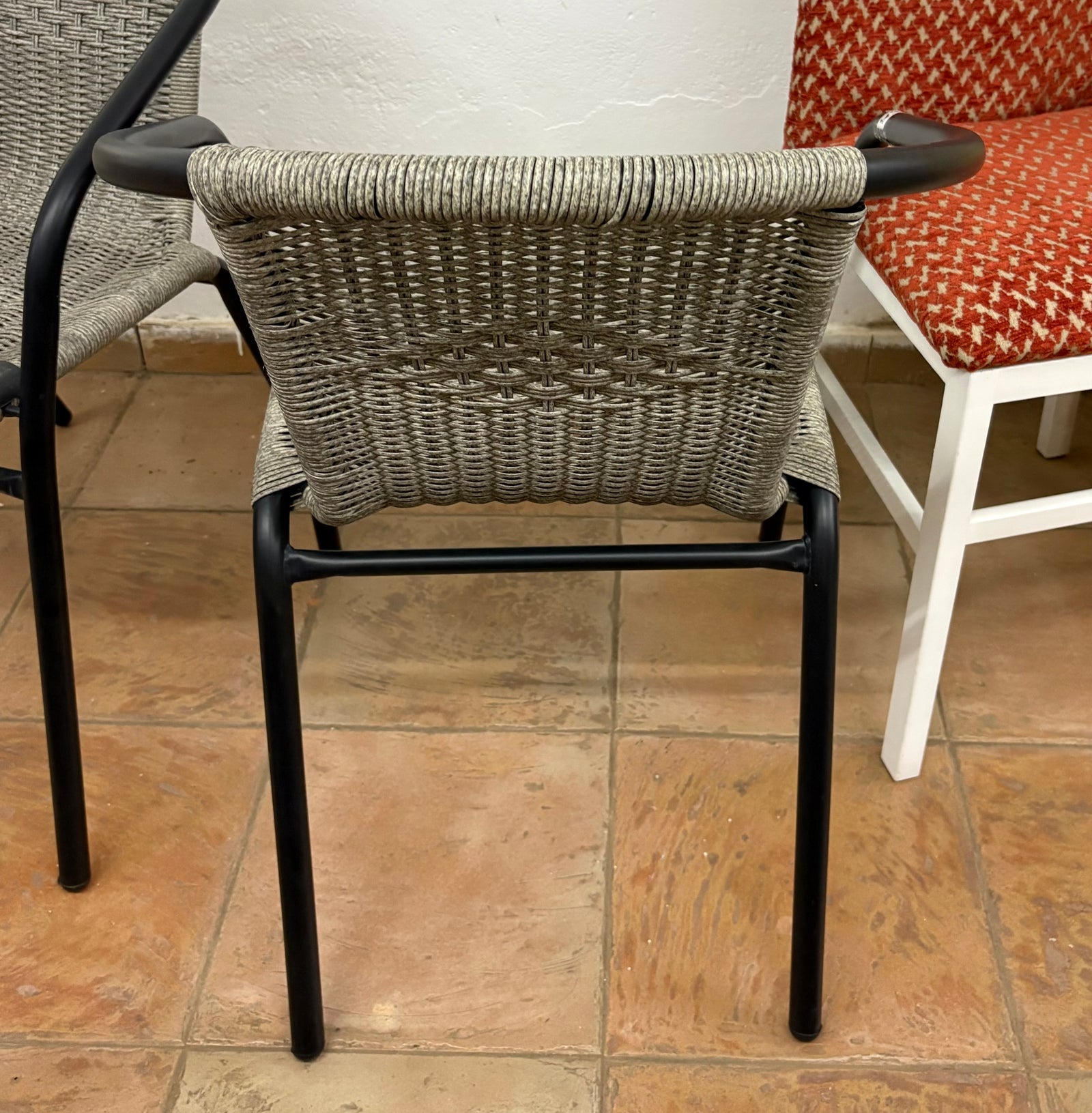 2 Sillas exterior mimbre gris — imagen 4