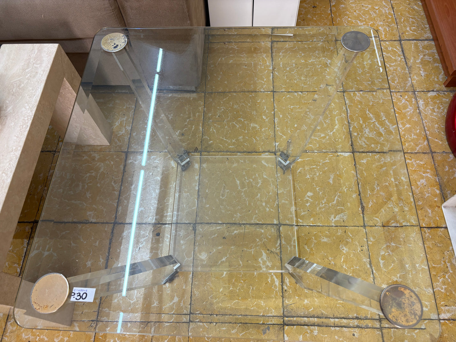 Mesita de cristal cuadrada — imagen 3