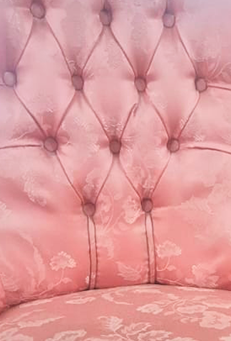 Butaca rosa vintage madera — imagen 3