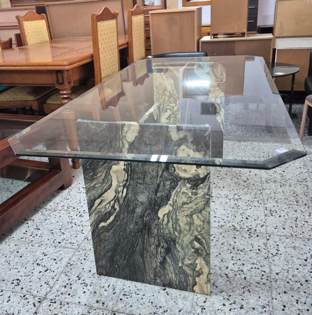Mesa de cristal y marmol — imagen 2