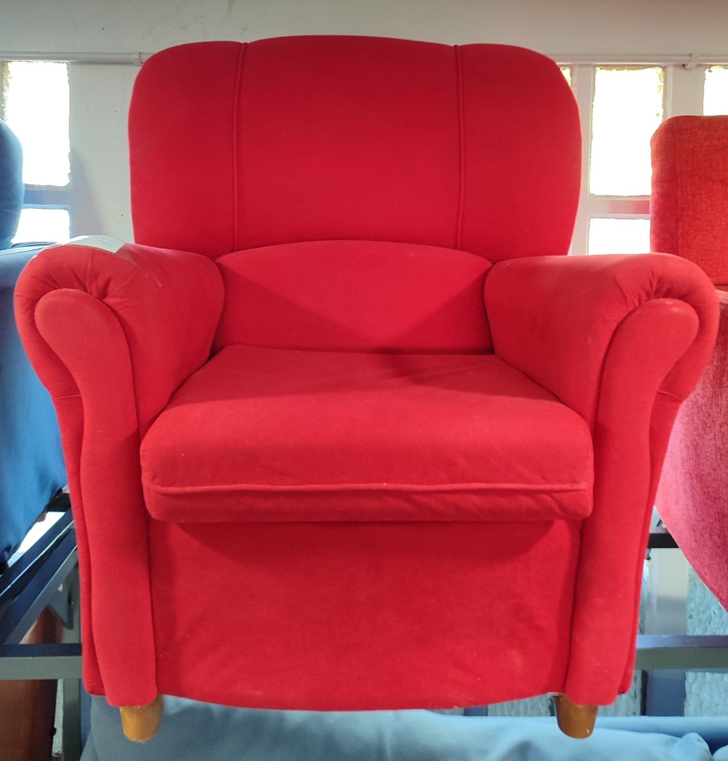 Sillón individual rojo
