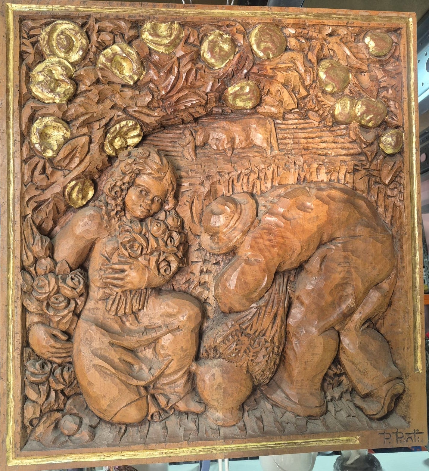 Relieve en madera pere puntí i terra