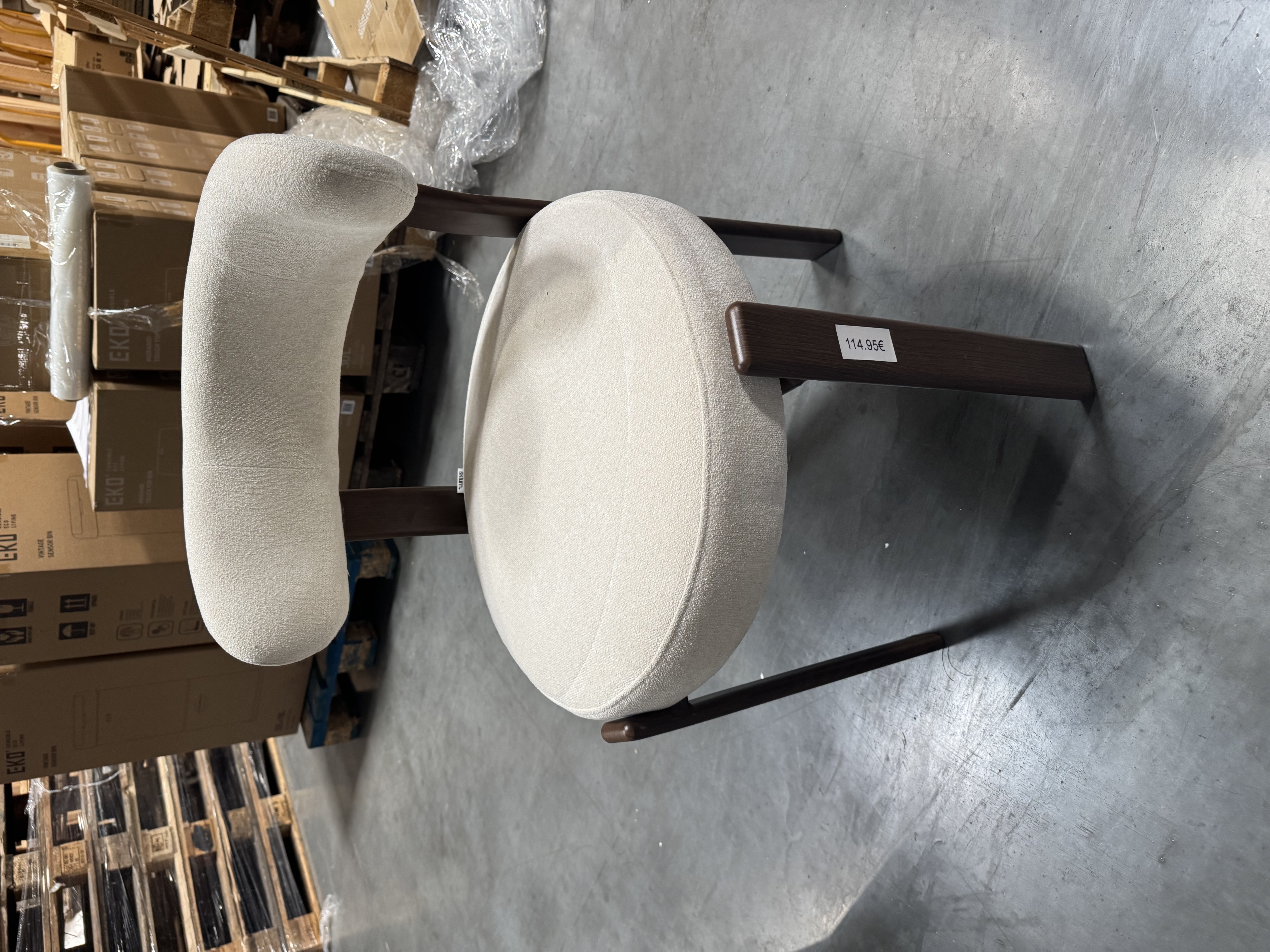 Pack de 2 sillas de comedor SKLUM tapizada en tela con madera de fresno como nueva — imagen 2