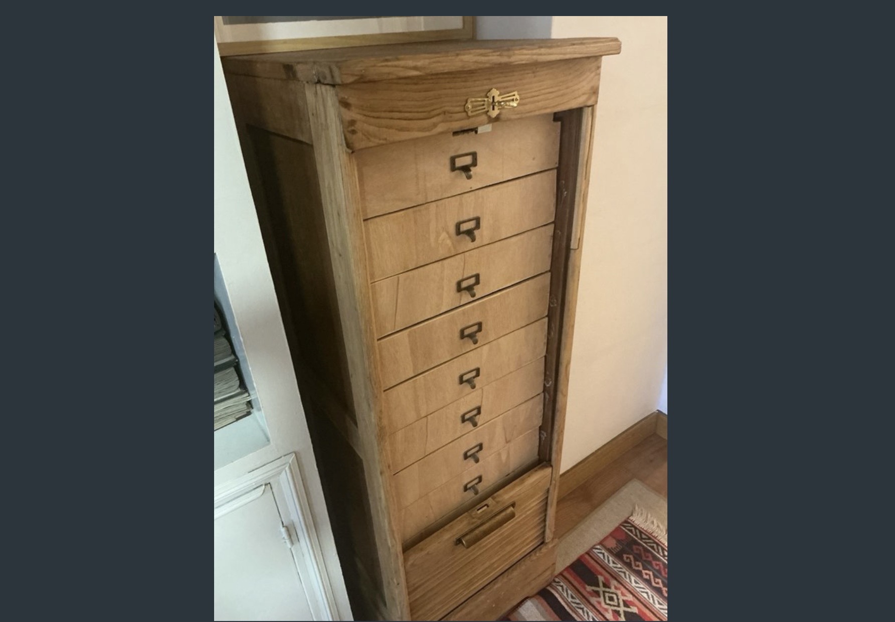 Mueble archivador madera antiguo años 1920 — imagen 5