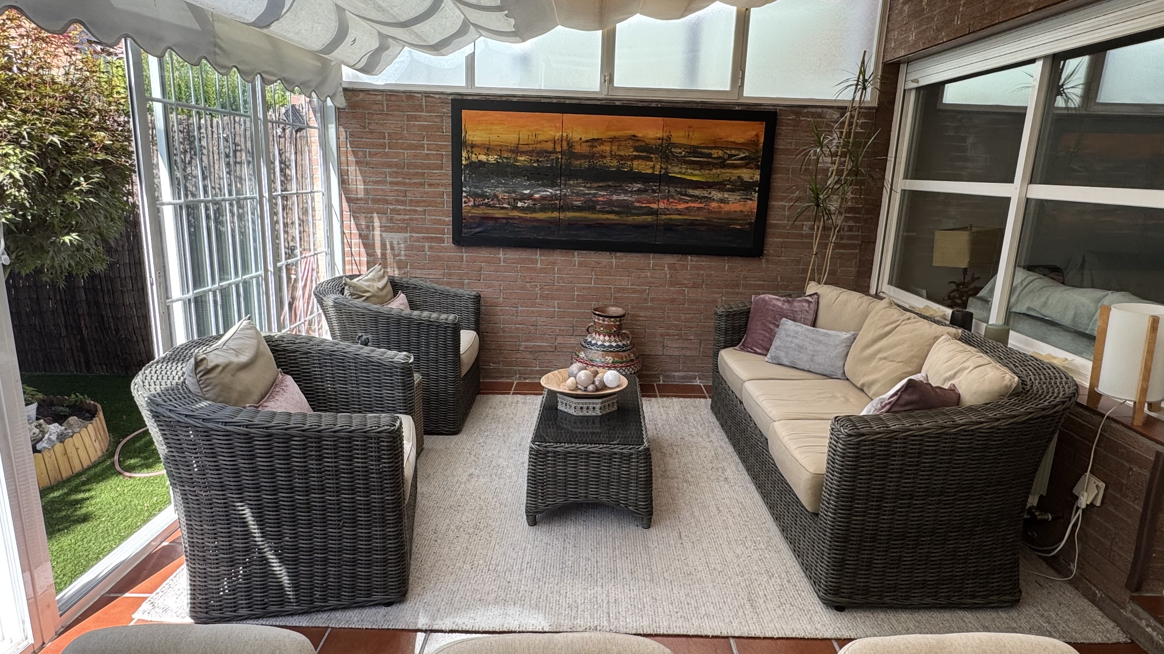 Conjunto sofá y sillones terraza