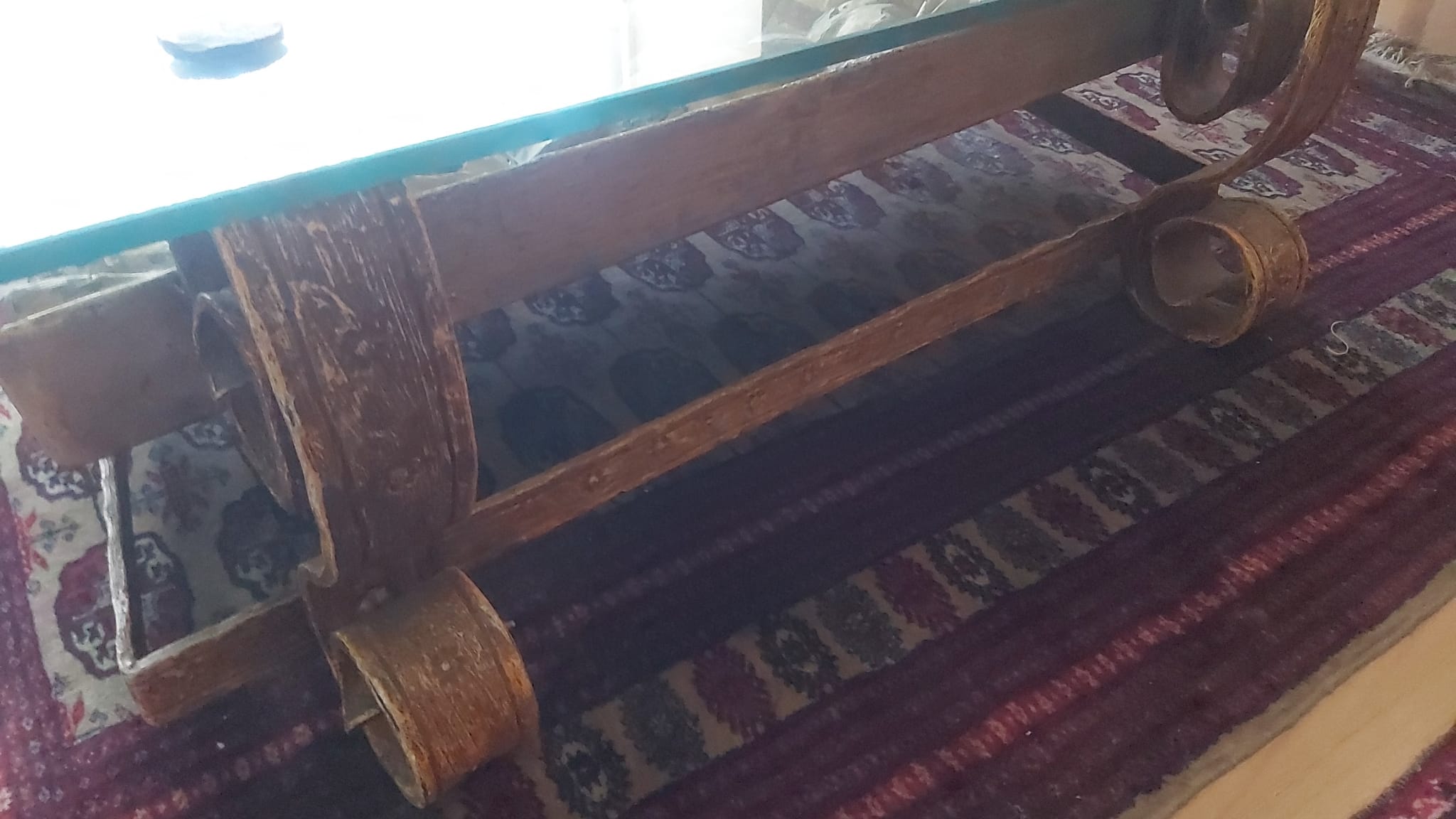 Mesa de Centro con Retablo Barroco Antiguo de Iglesia — imagen 5