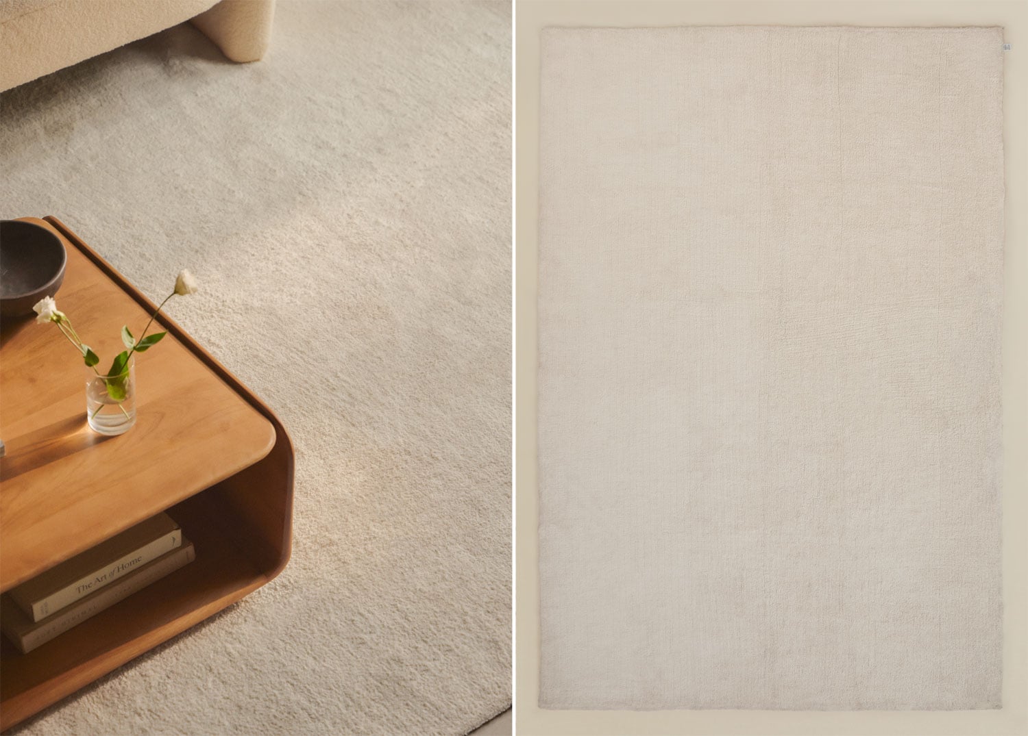 Alfombra SKLUM rectangular 200x300 beige crema como nueva