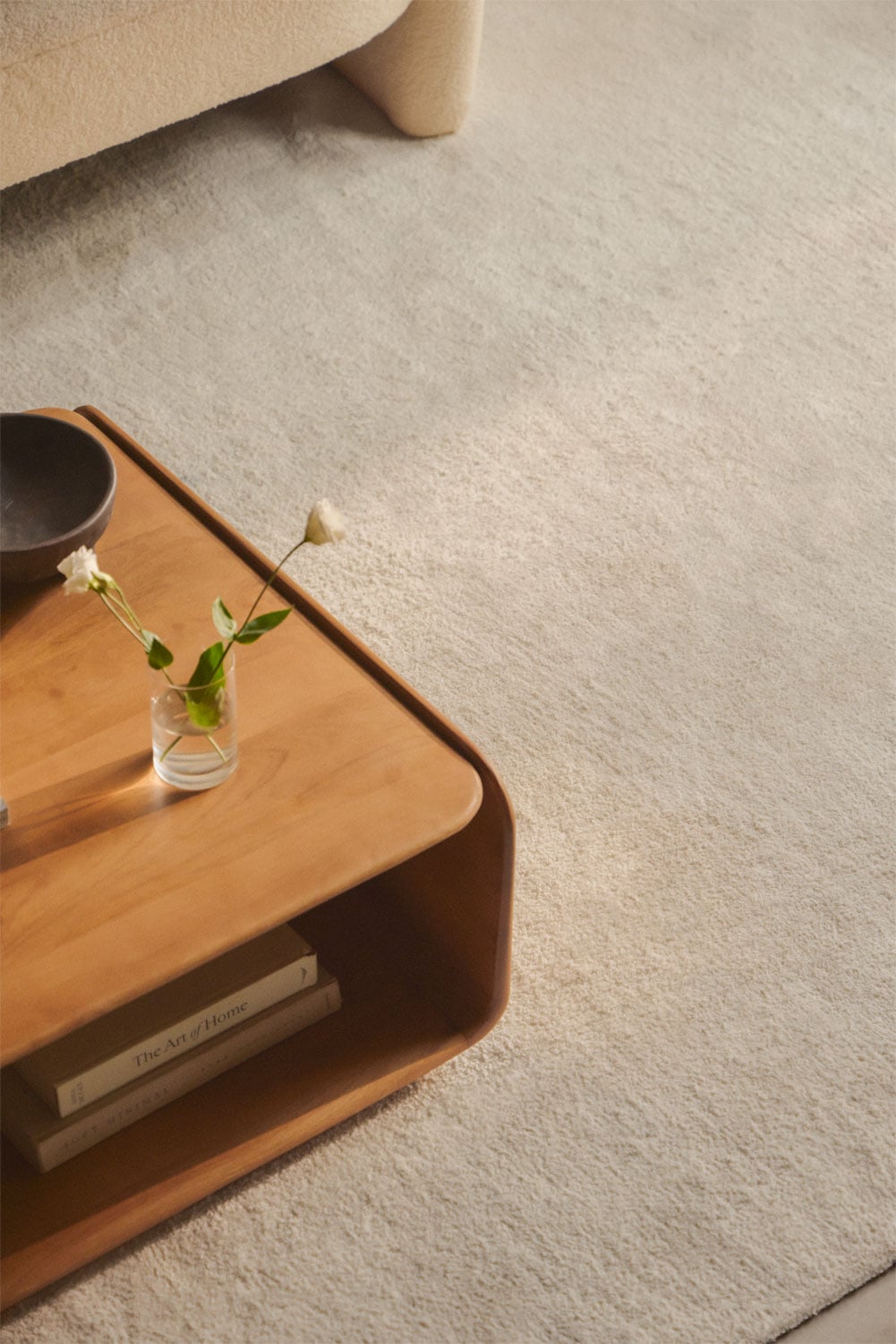 Alfombra SKLUM rectangular 200x300 beige crema como nueva — imagen 2