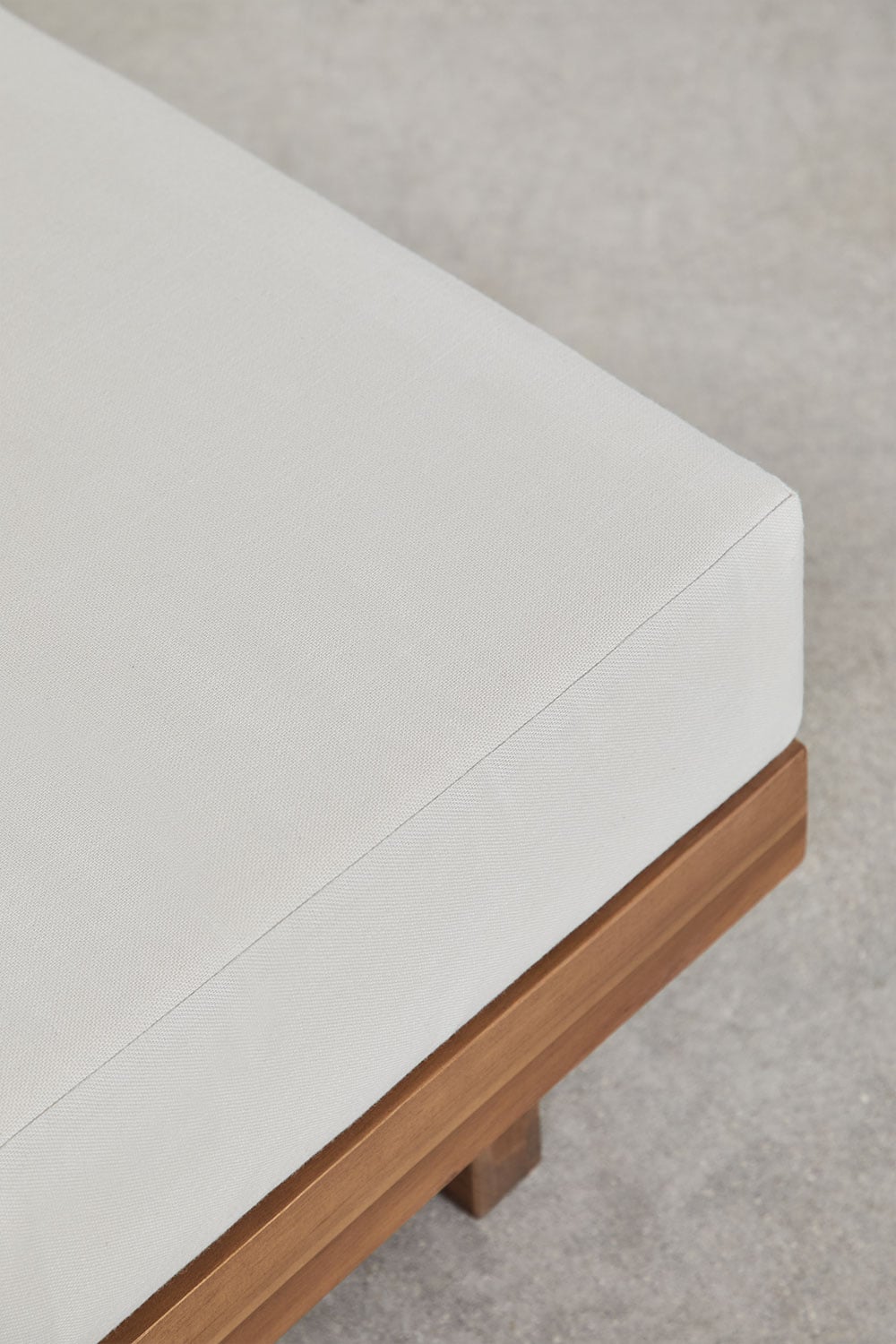 Puff / Módulo central SKLUM en madera de acacia y cojín desenfundable como nuevo — imagen 6