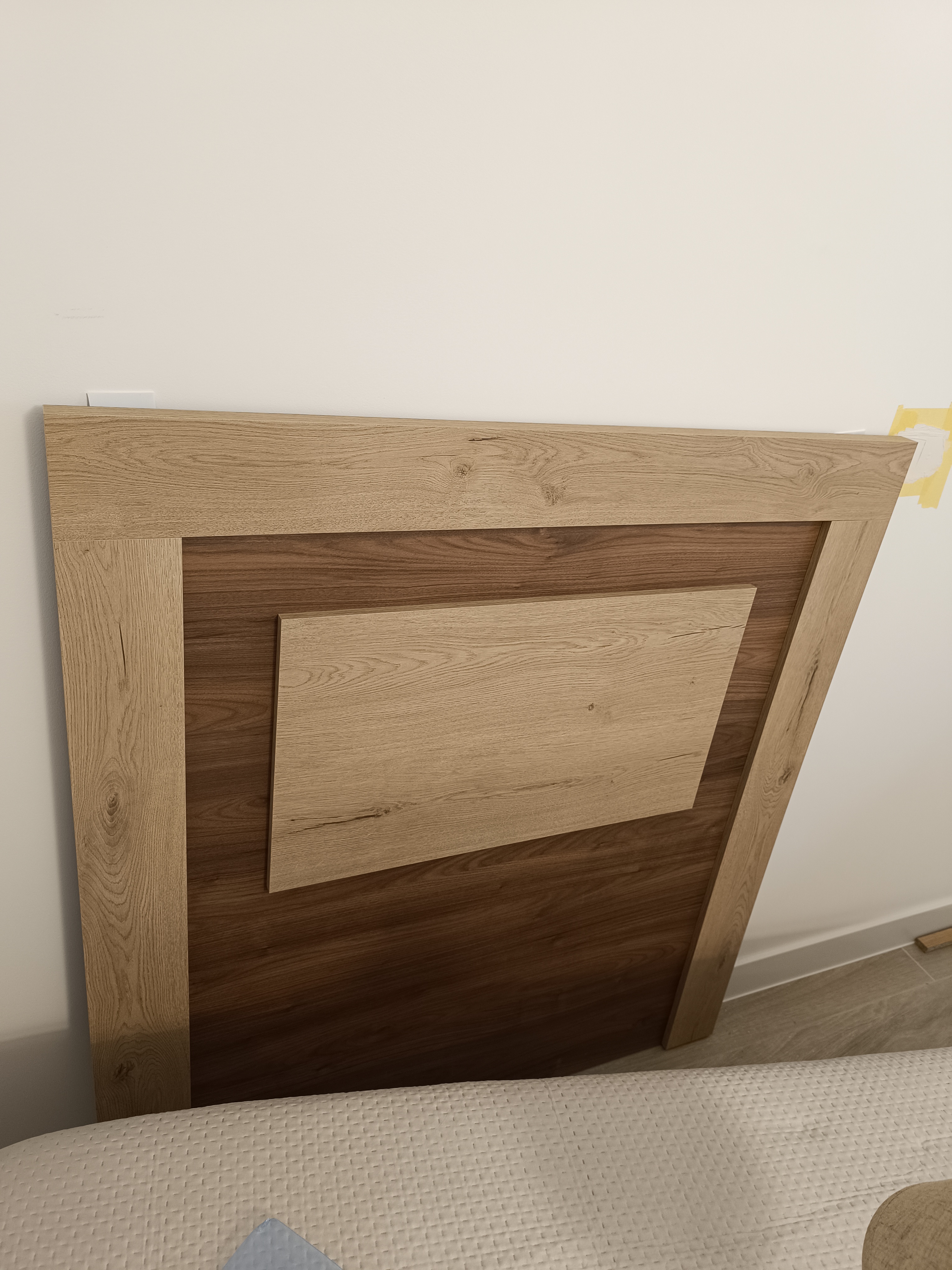 Cabecero de Madera Beige y Marrón — imagen 2