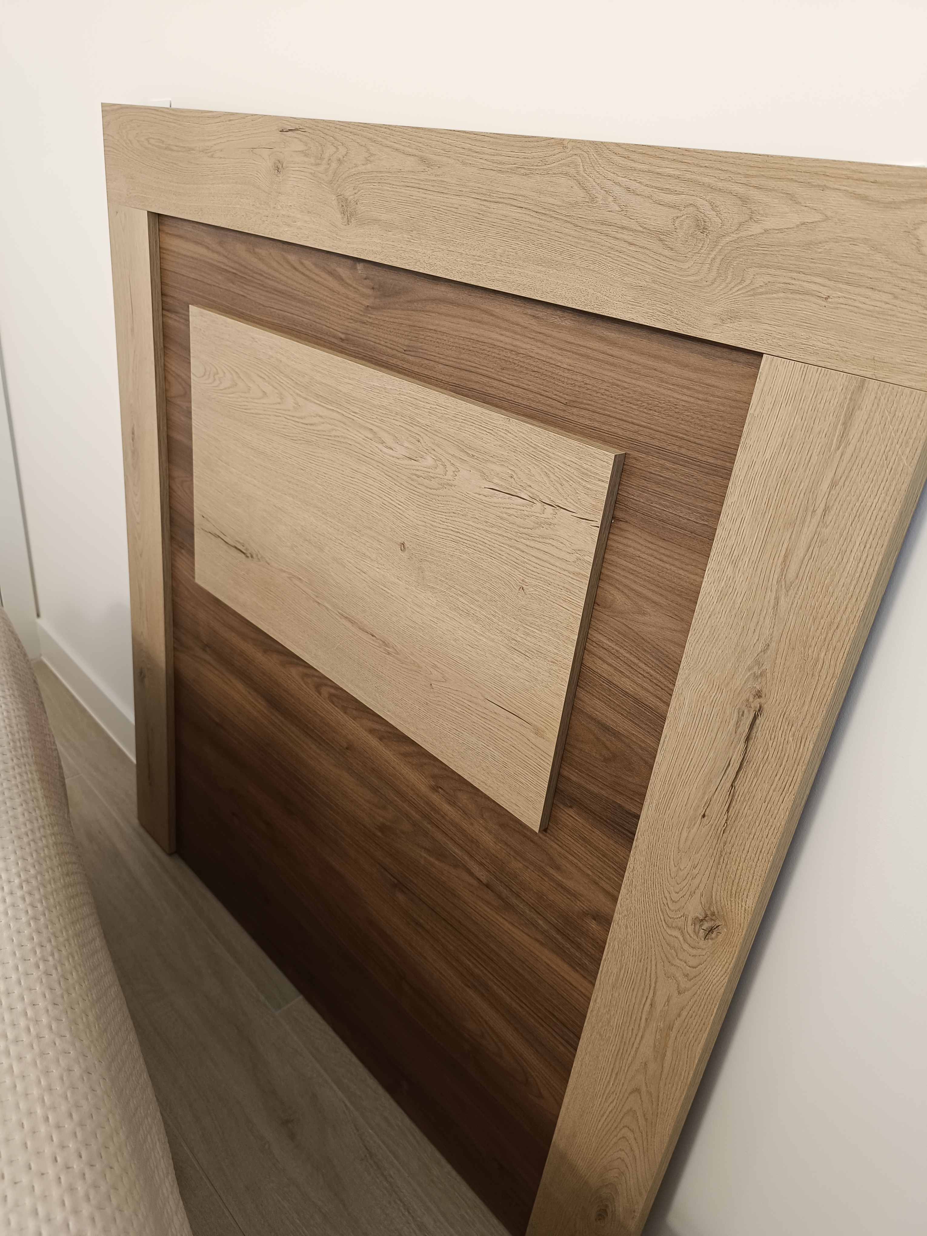 Cabecero de Madera Beige y Marrón