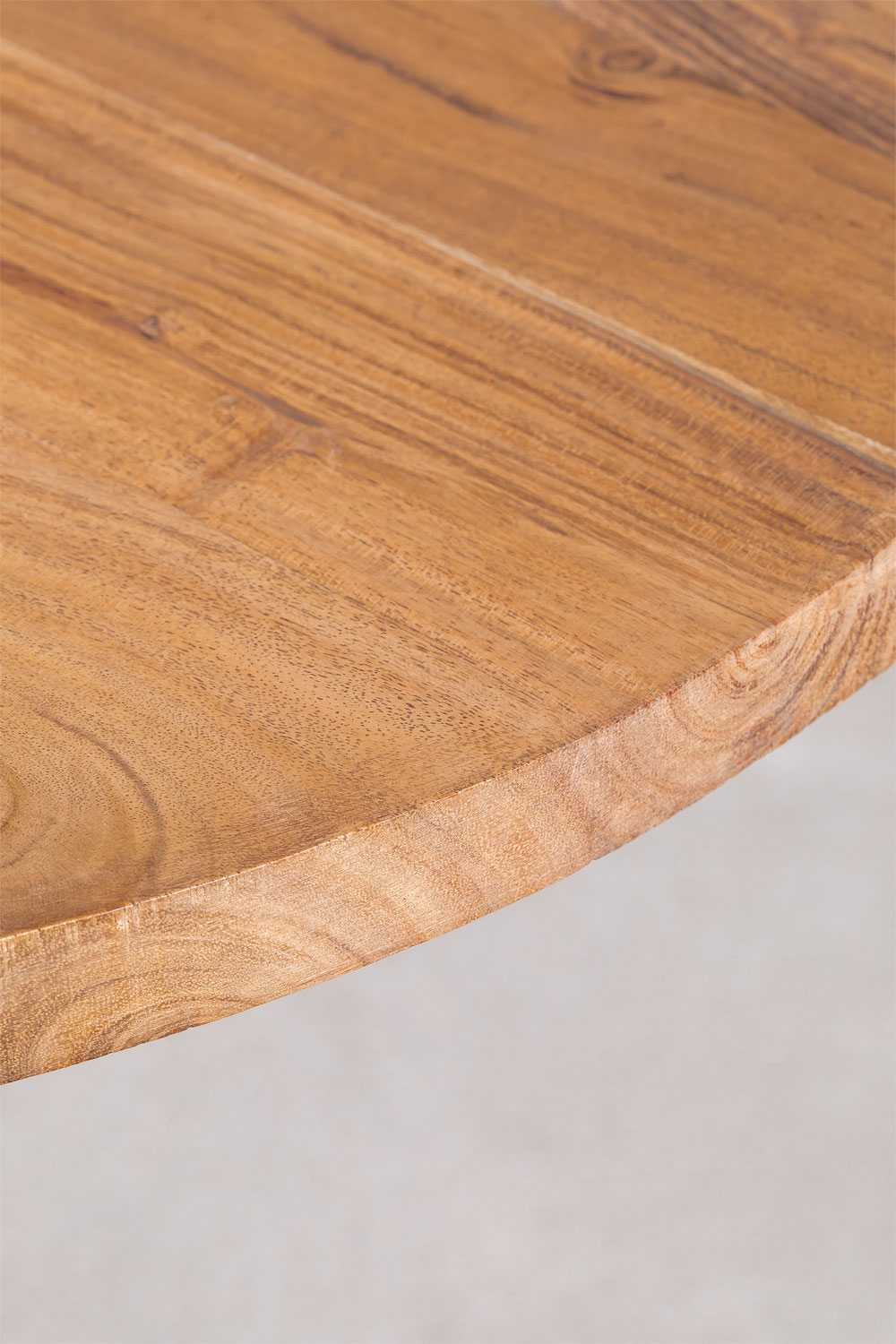 Mesa de bar redonda en madera y hierro fundido SKLUM como nueva — imagen 3