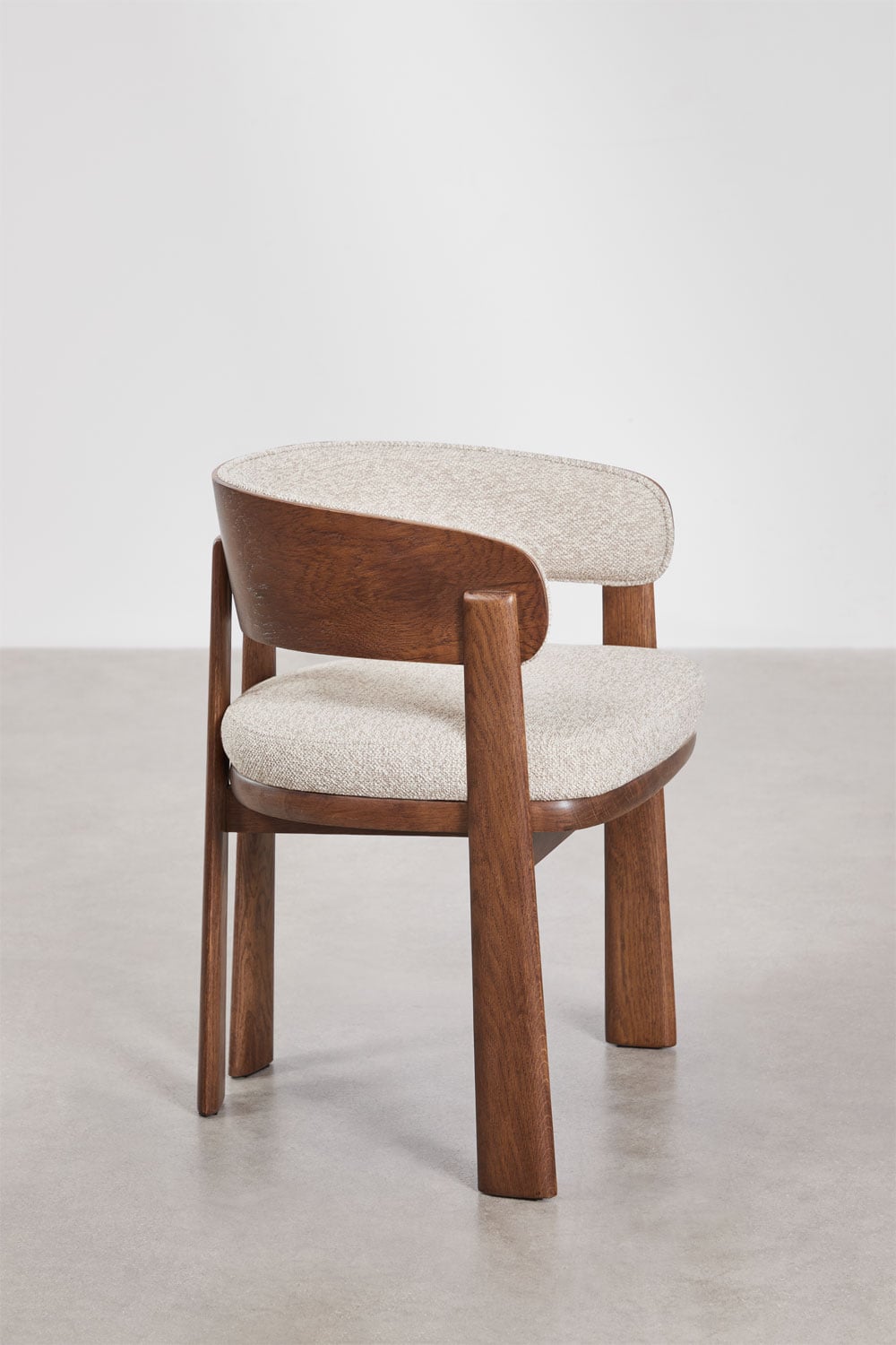 Silla de comedor SKLUM tapizada en tela con madera de fresno como nueva — imagen 4