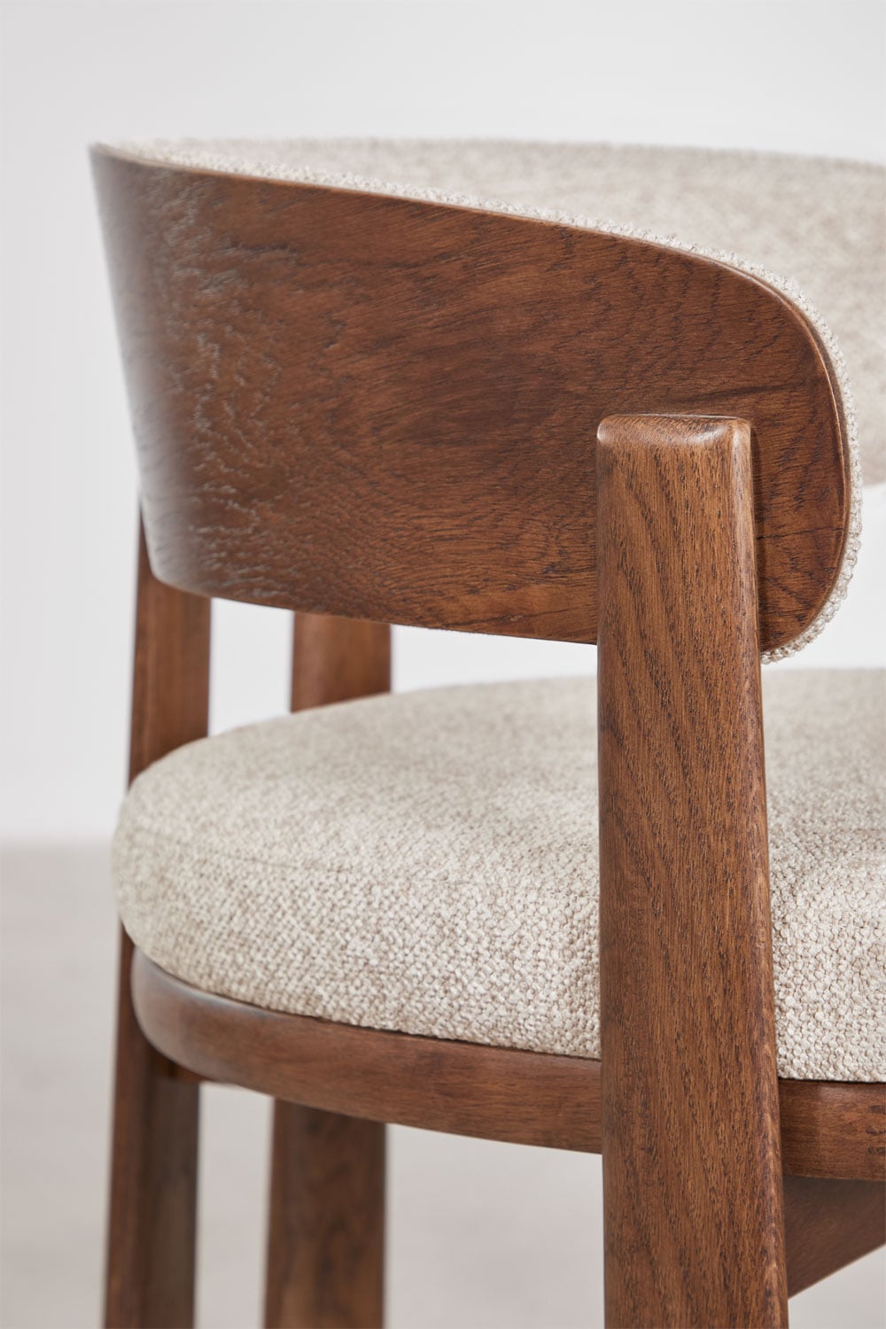 Silla de comedor SKLUM tapizada en tela con madera de fresno como nueva — imagen 6