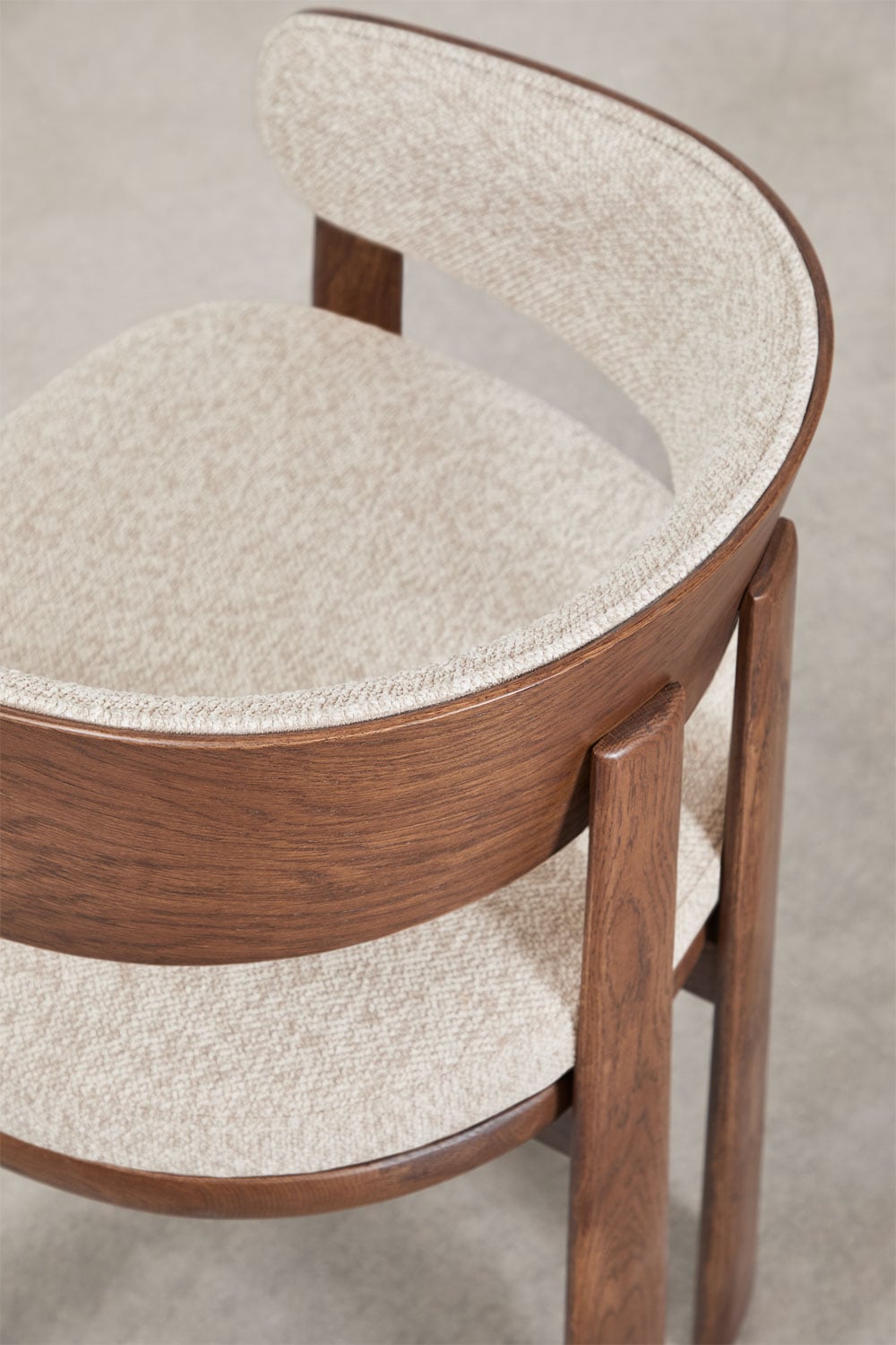Silla de comedor SKLUM tapizada en tela con madera de fresno como nueva — imagen 7