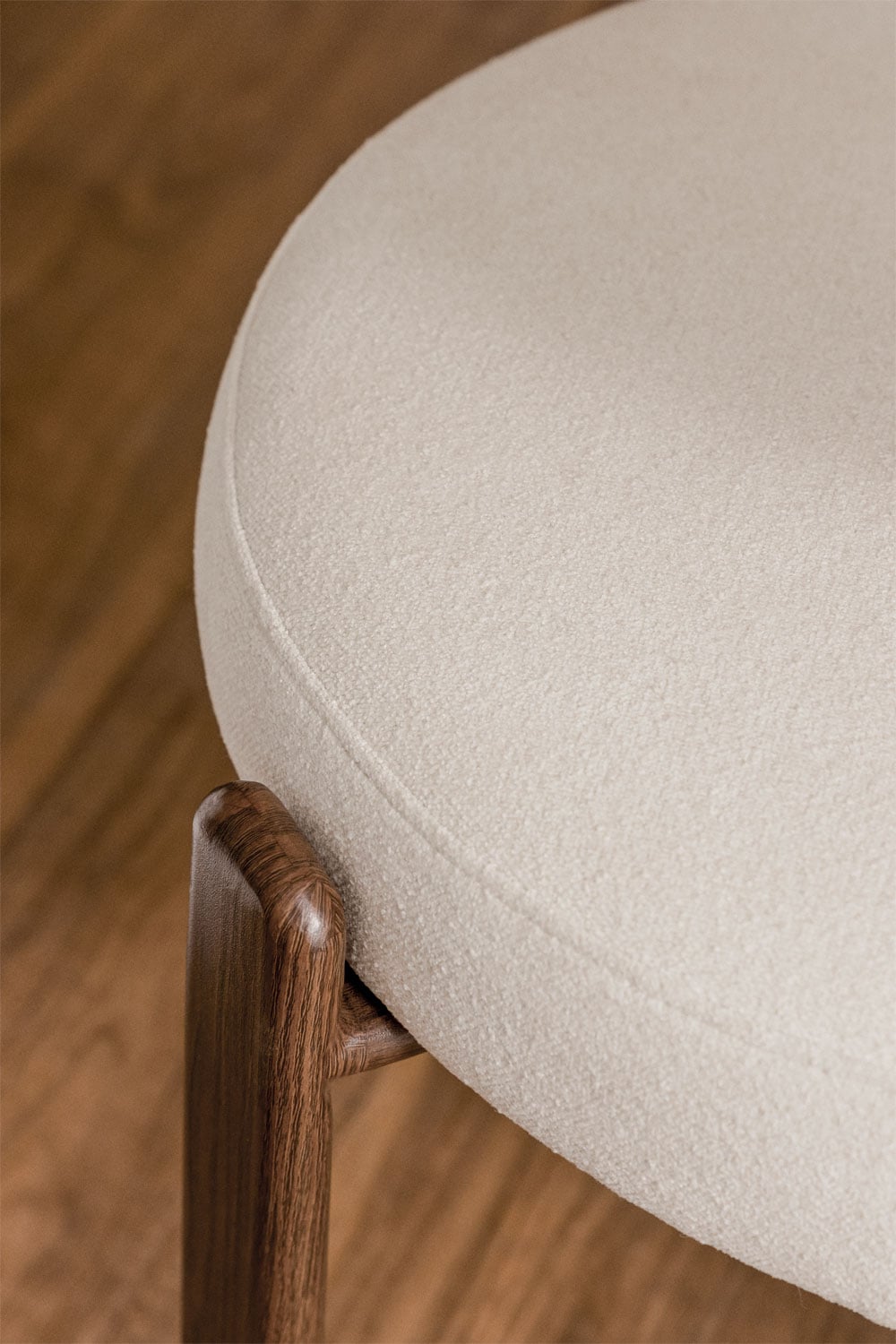 Pack de 2 sillas de comedor SKLUM tapizada en tela con madera de fresno como nueva — imagen 6