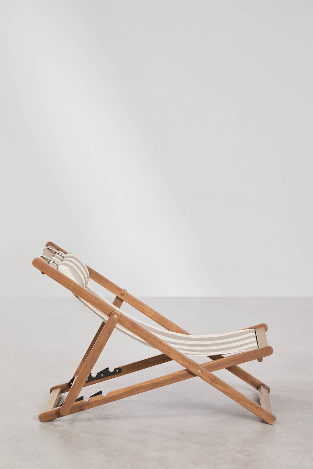 Pack de 2 hamacas plegables de madera de acacia con cojín Kardis — imagen 5