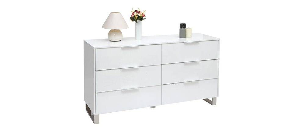 Cajonera lacada blanca Halifax (6 cajones)