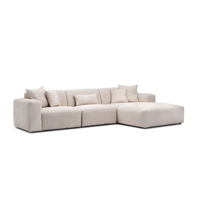 Sofa Chaise Lounge Tejido Claro