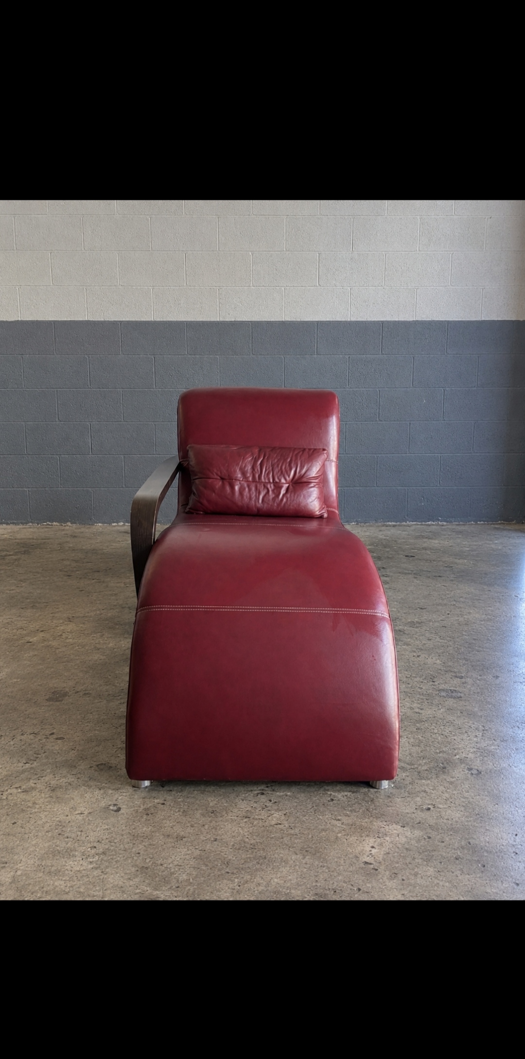 CHAISE LONGUE de diseño en piel, NUEVO