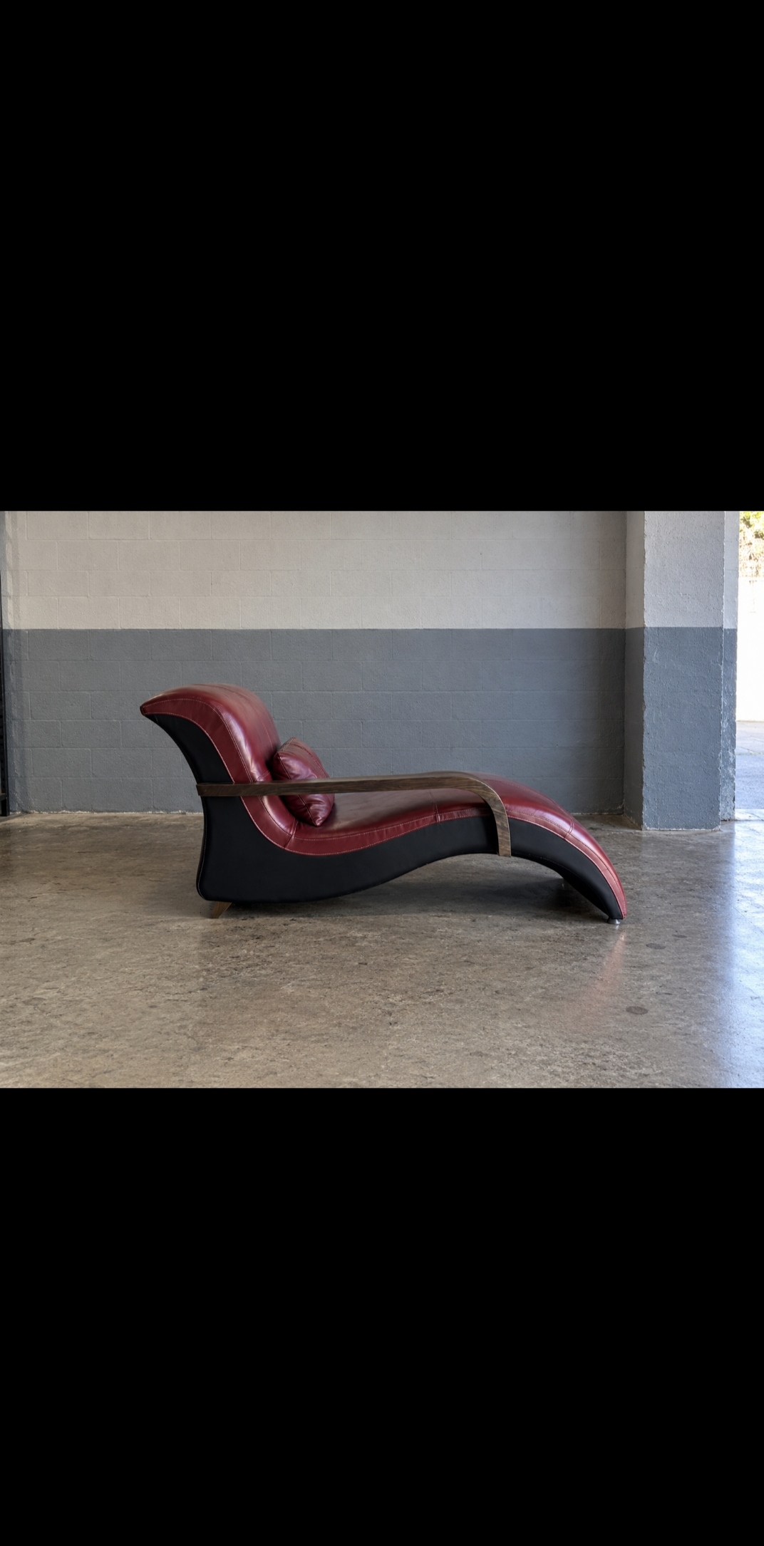 CHAISE LONGUE de diseño en piel, NUEVO — imagen 4