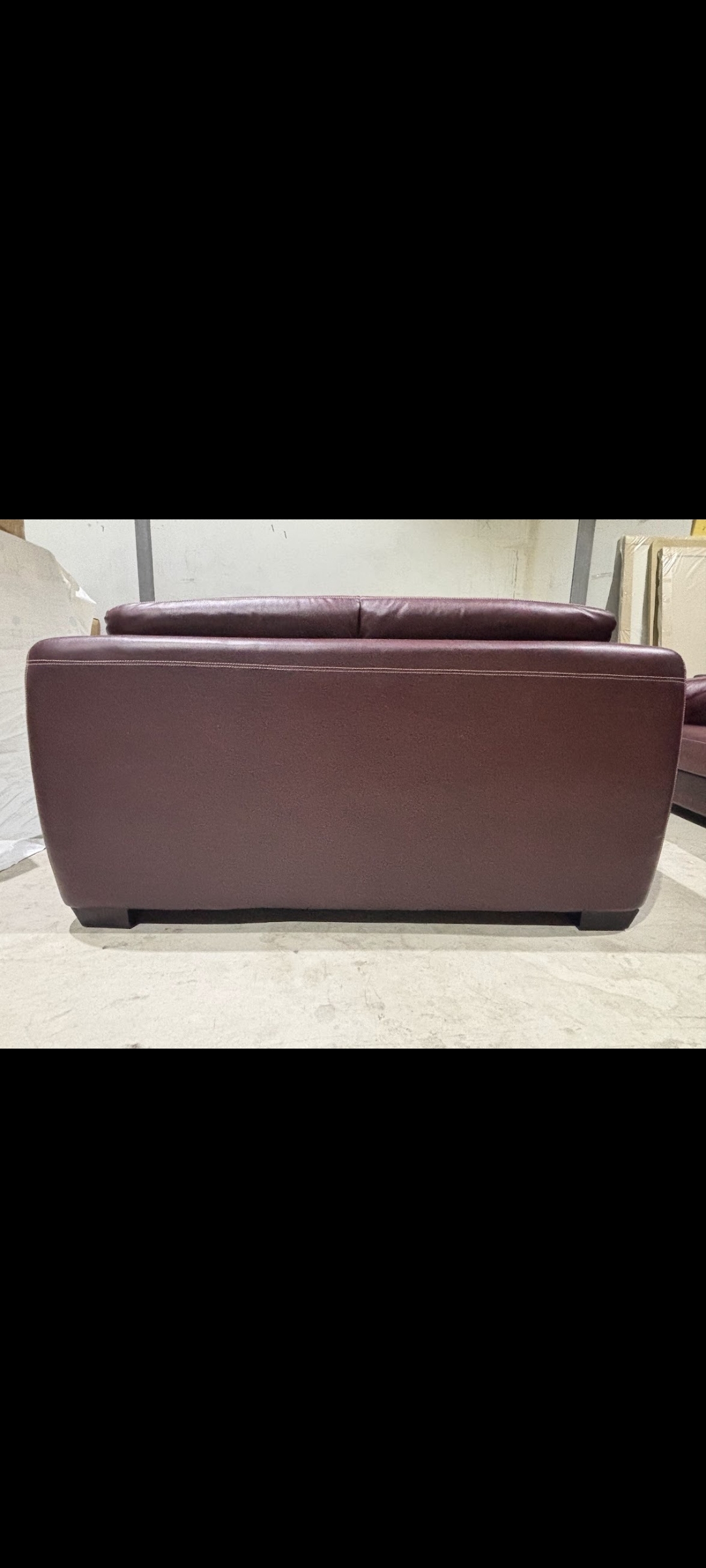 Sofá 2 plazas, cuerdo burdeos, NUEVO — imagen 2