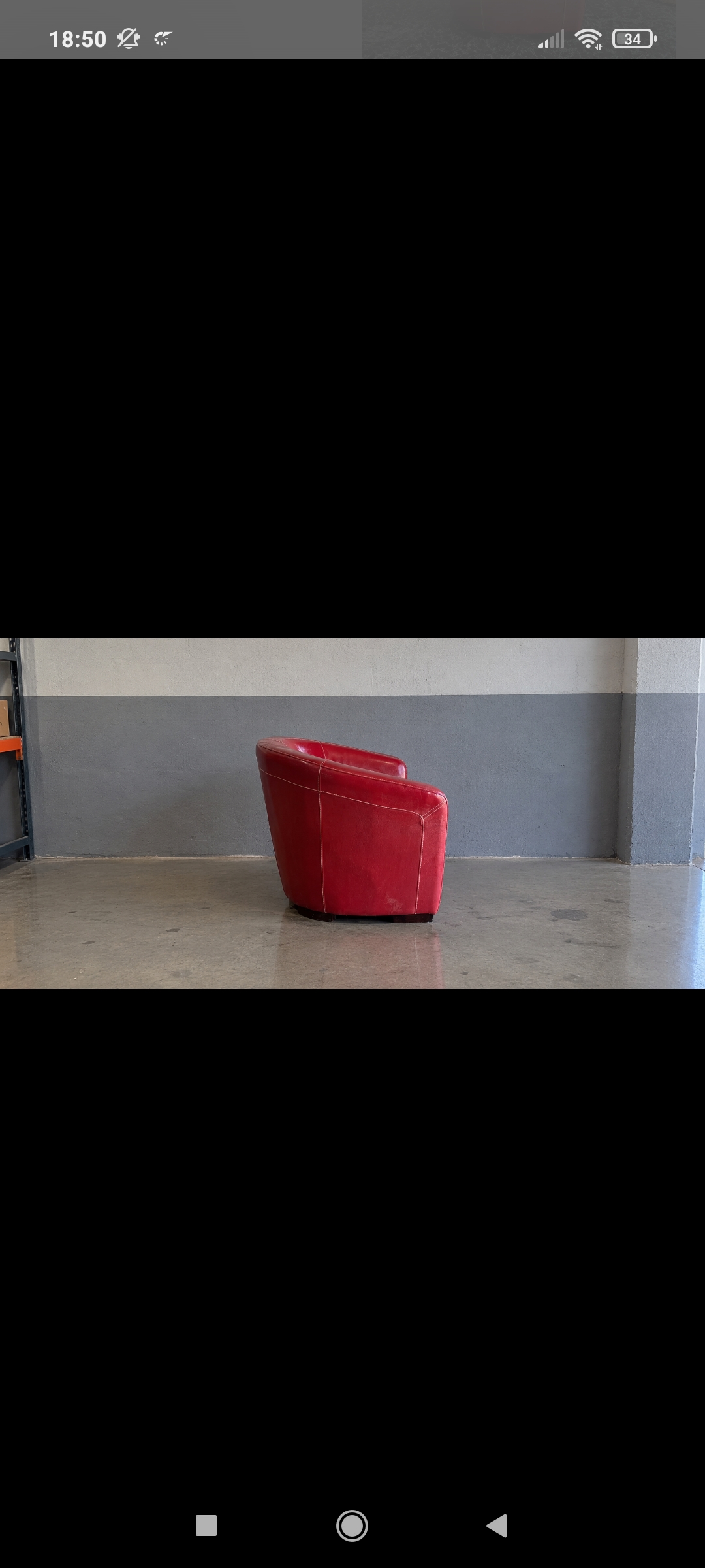 Sofá 1 plaza cuero rojo NUEVO — imagen 5