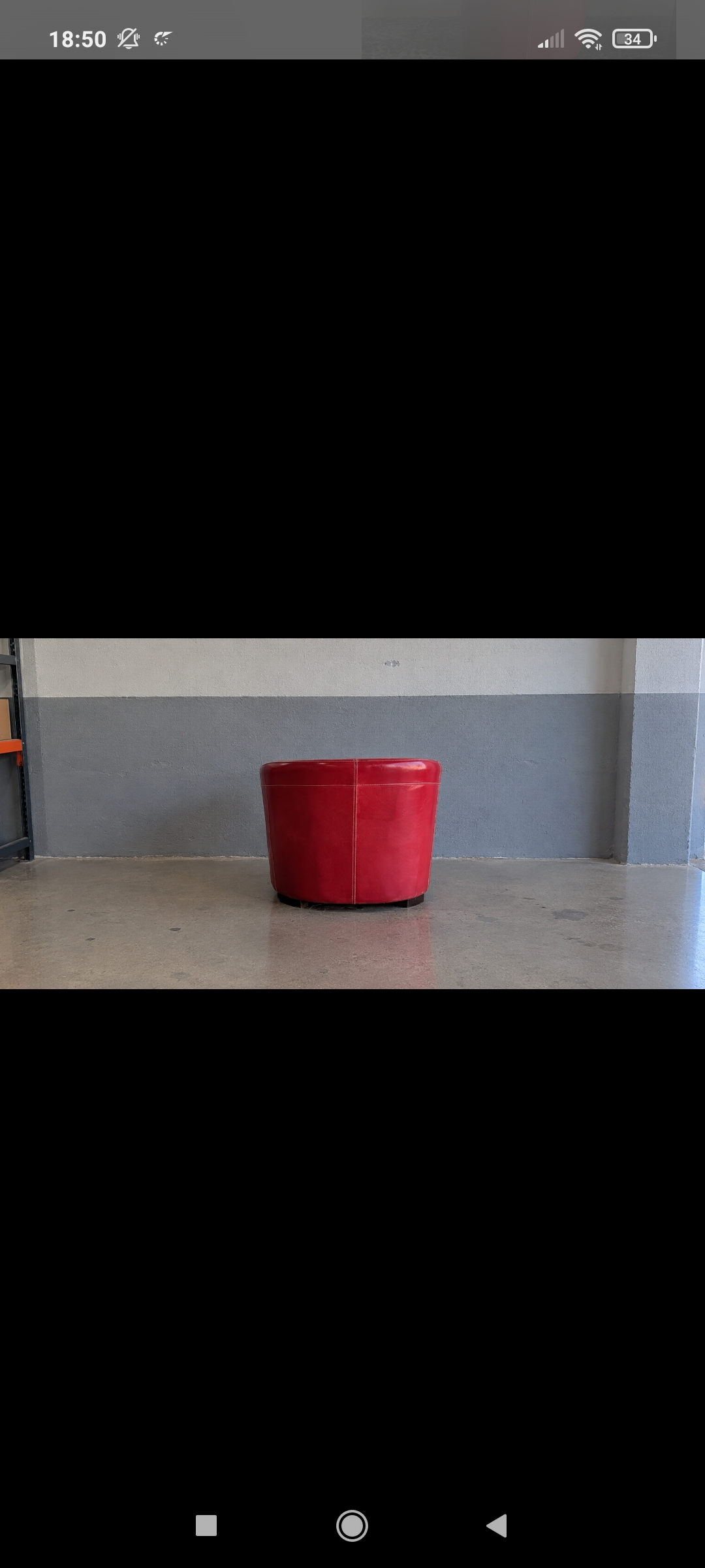Sofá 1 plaza cuero rojo NUEVO — imagen 4
