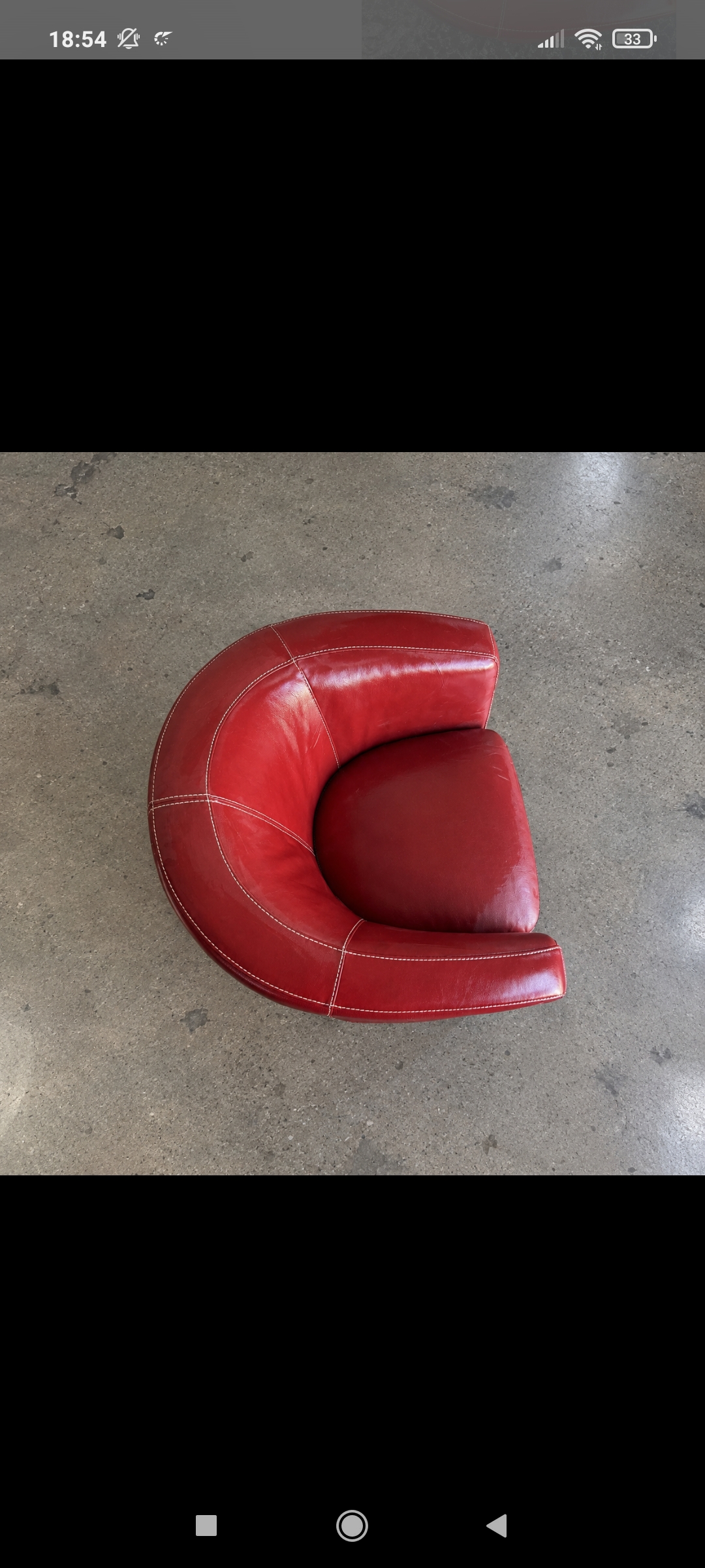 Sofá 1 plaza cuero rojo NUEVO — imagen 3
