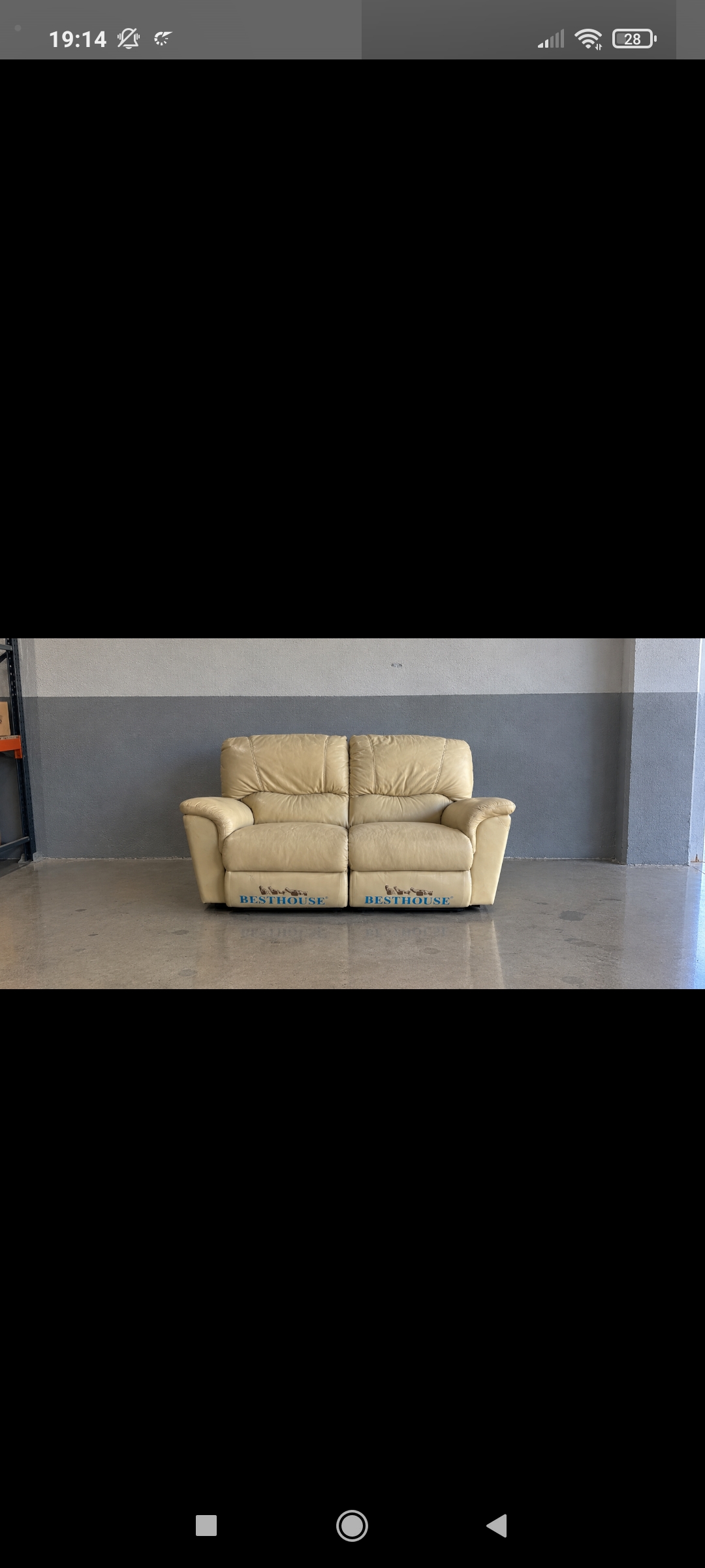 Sofá 2 plazas relax beige NUEVO