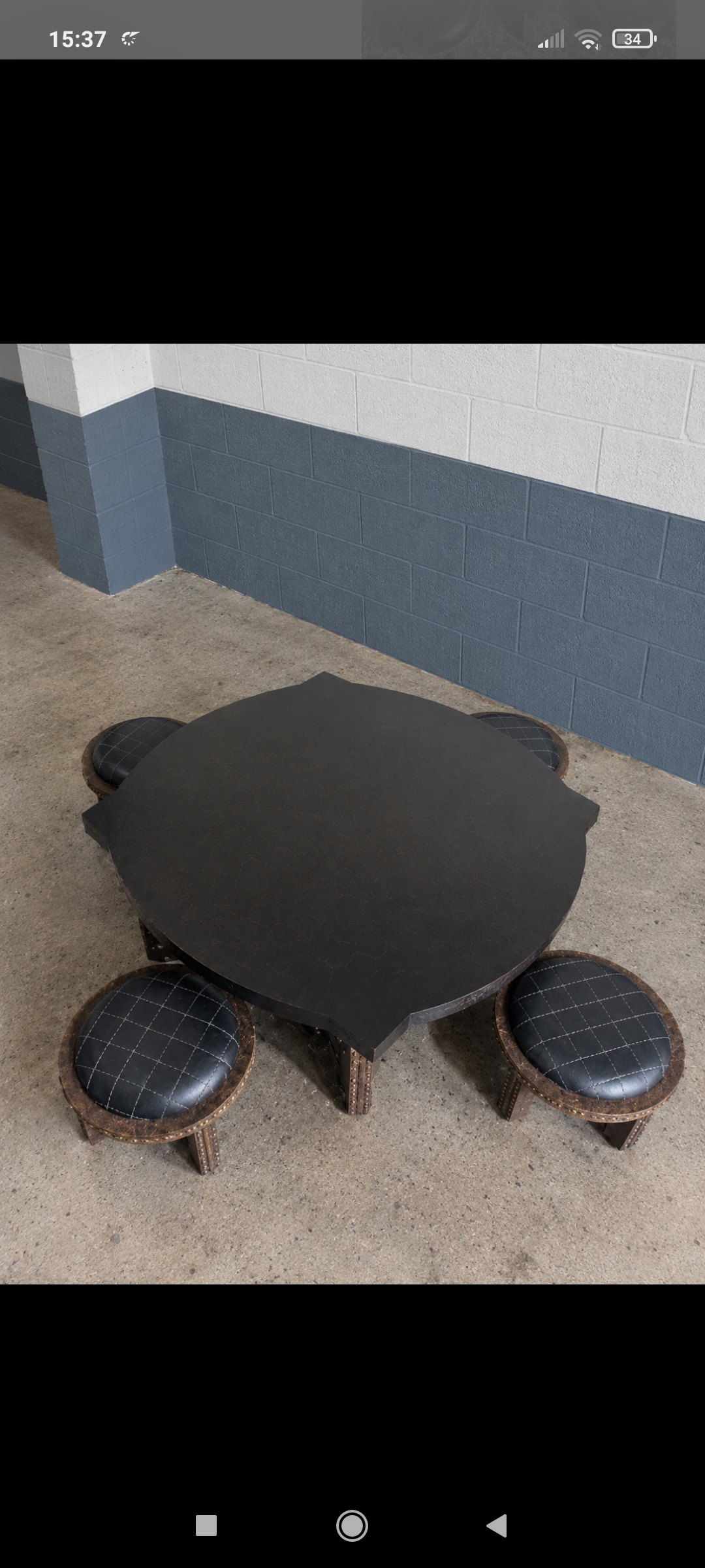 Mesa baja negra+ 4 sillas NUEVA — imagen 4