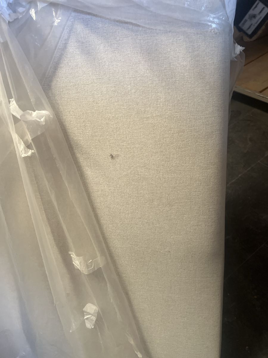 Cabecero tapizado beige