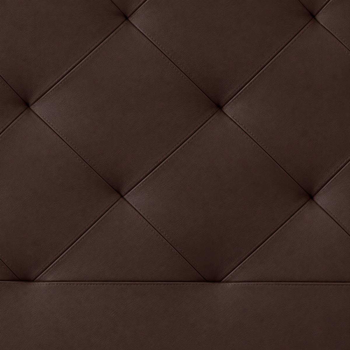 Cabecero tapizado TAU de polipiel chocolate para cama de 150 cm — imagen 3
