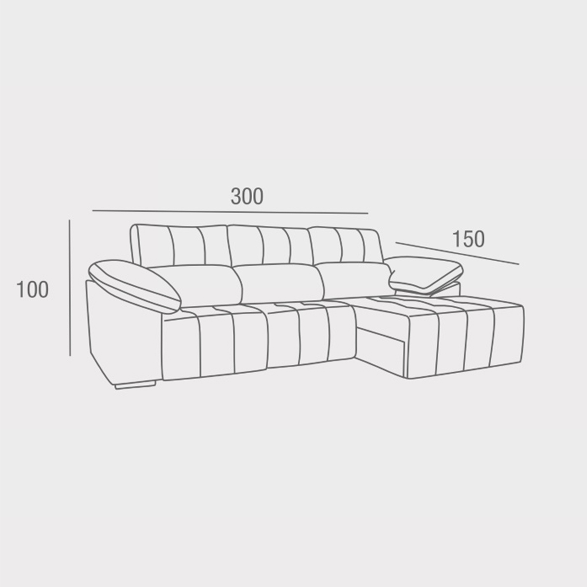 Chaiselongue BOLTO con relax eléctrico y arcón — imagen 4