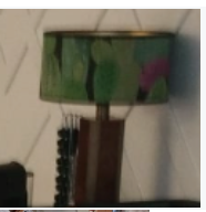 Lámpara estampada verde