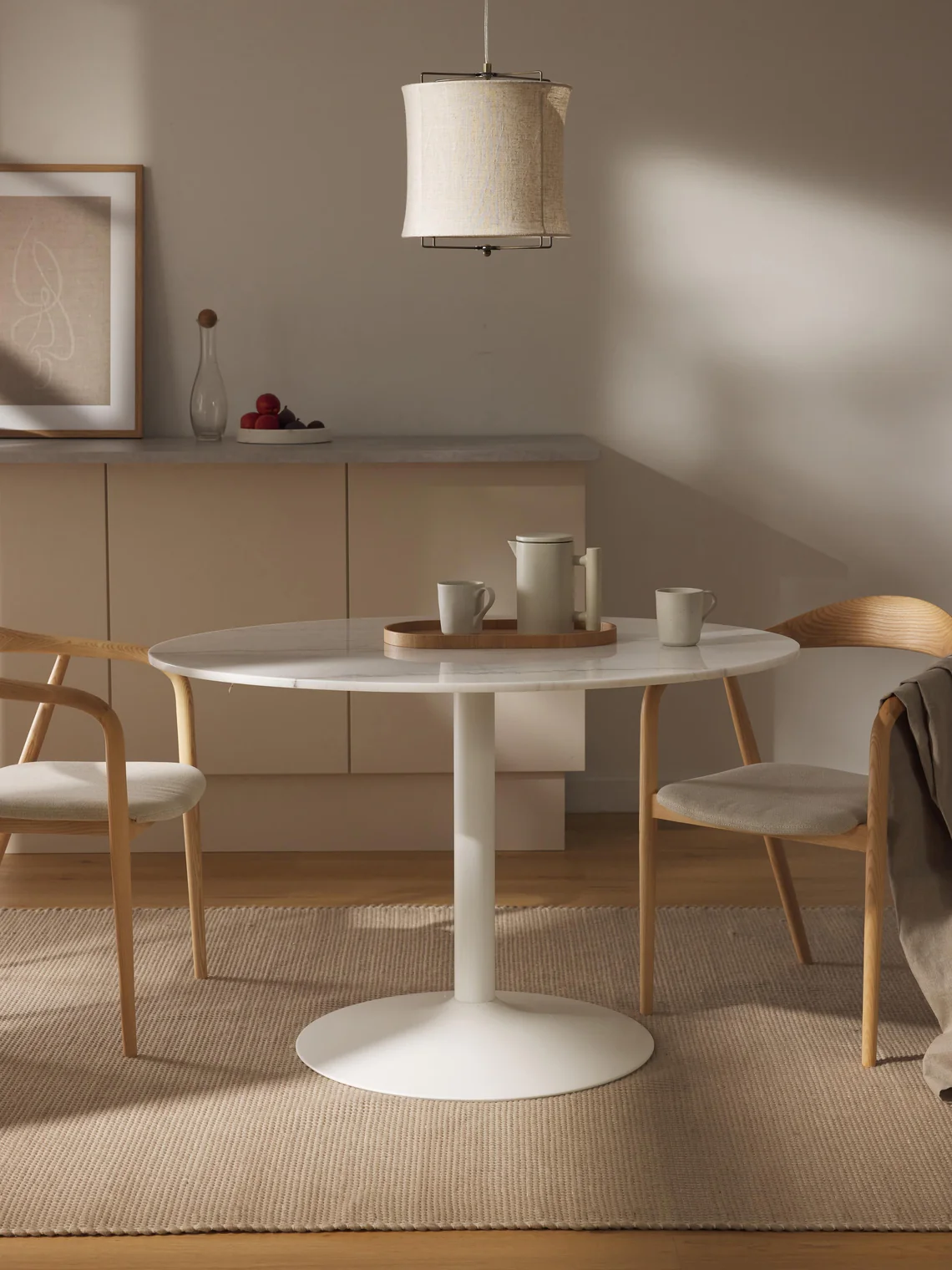 Mesa de comedor ovalada de mármol Miley — imagen 2