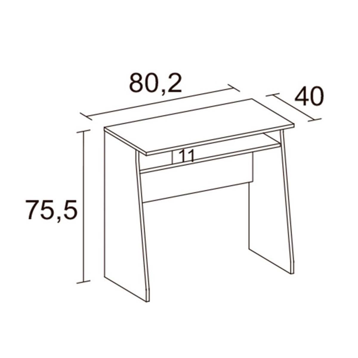 Mesa escritorio blanco con estante cajonera TINY — imagen 3