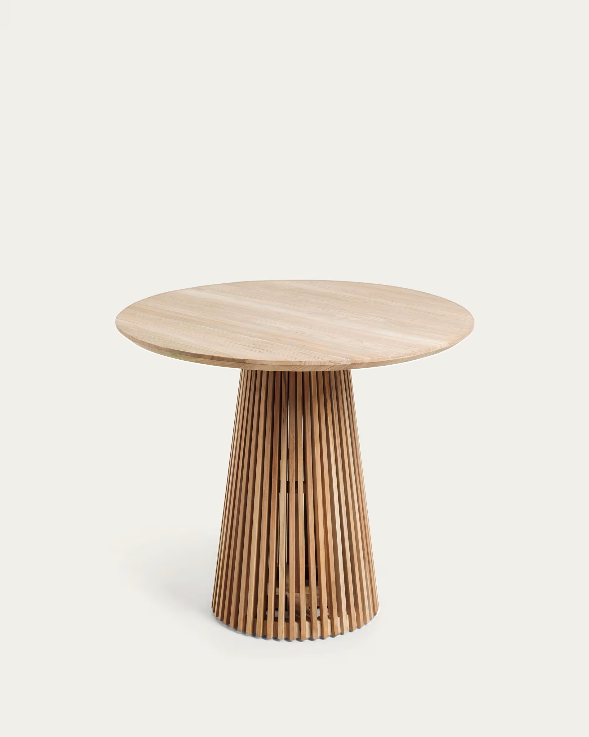 Mesa redonda de madera de exterior